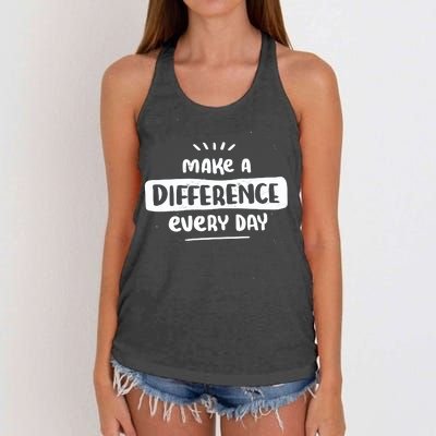 Make A Difference  Women's Knotted Racerback Tank