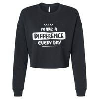 Make A Difference  Cropped Pullover Crew