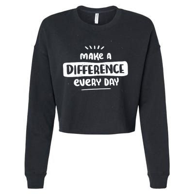 Make A Difference  Cropped Pullover Crew