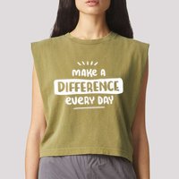 Make A Difference  Garment-Dyed Women's Muscle Tee