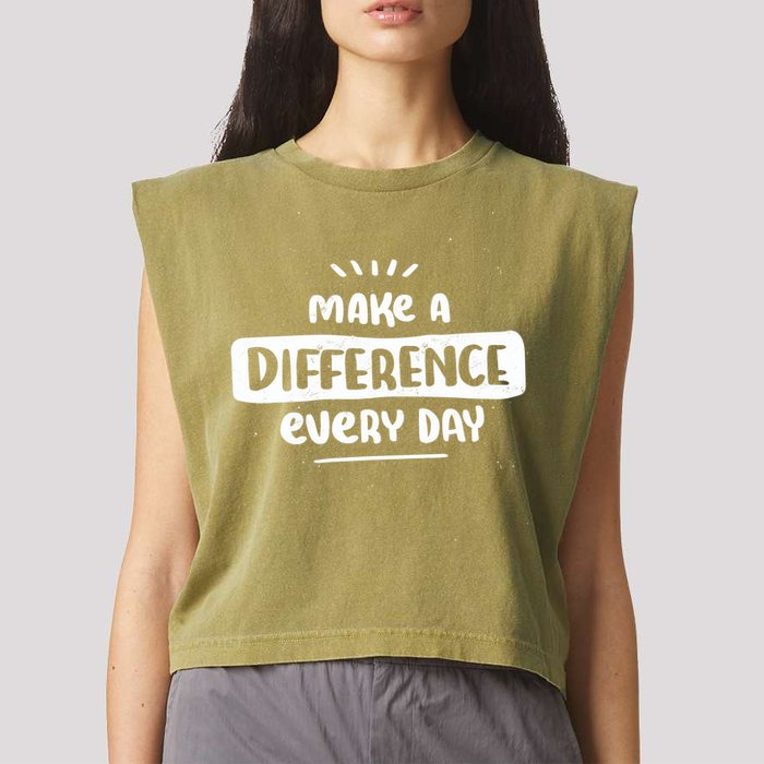 Make A Difference  Garment-Dyed Women's Muscle Tee