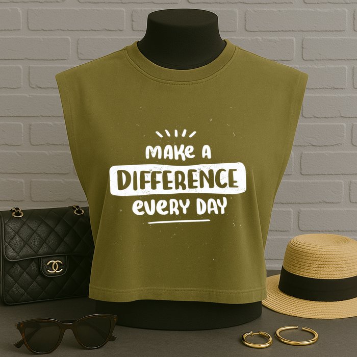 Make A Difference  Garment-Dyed Women's Muscle Tee