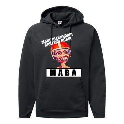 Make Alexandria Bartend Again Performance Fleece Hoodie