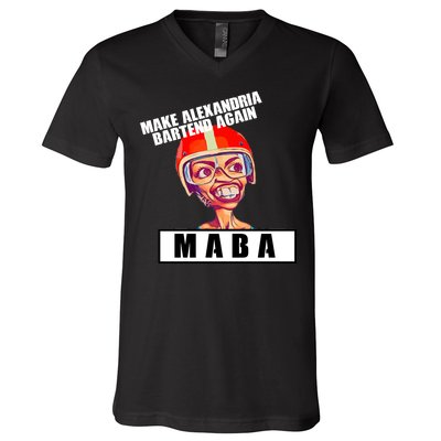 Make Alexandria Bartend Again V-Neck T-Shirt