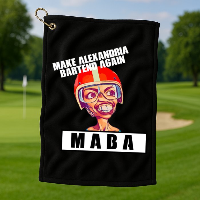 Make Alexandria Bartend Again Golf Towel