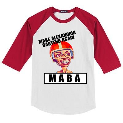 Make Alexandria Bartend Again Kids Colorblock Raglan Jersey