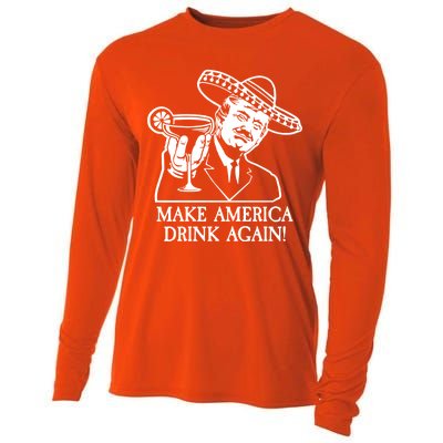 Make America Drink Again Donald Trump Cinco De Mayo Cooling Performance Long Sleeve Crew