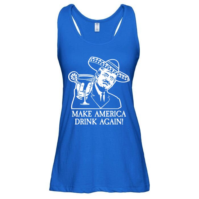 Make America Drink Again Donald Trump Cinco De Mayo Ladies Essential Flowy Tank