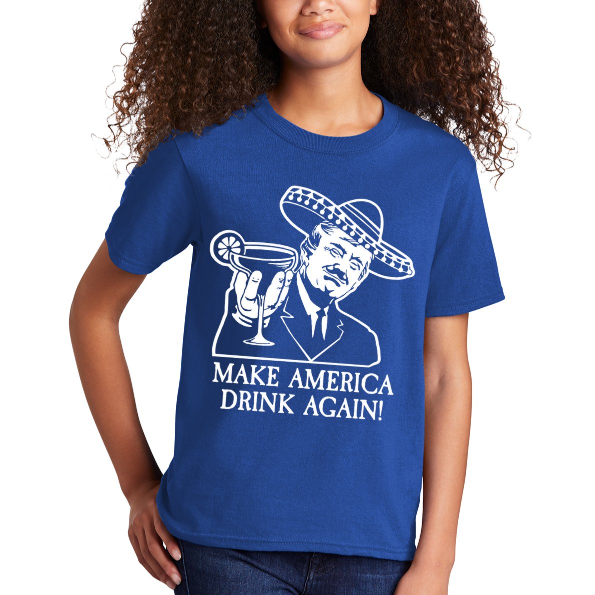 Make America Drink Again Donald Trump Cinco De Mayo Kids T-Shirt