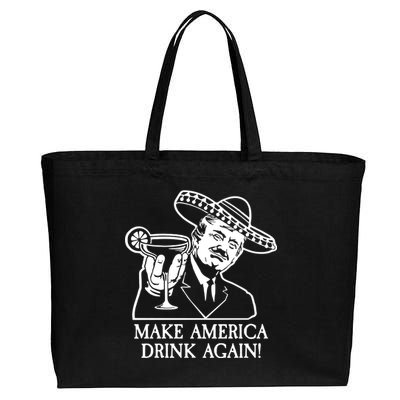 Make America Drink Again Donald Trump Cinco De Mayo Cotton Canvas Jumbo Tote