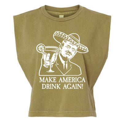 Make America Drink Again Donald Trump Cinco De Mayo Garment-Dyed Women's Muscle Tee