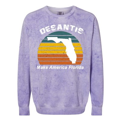 Make America Florida DeSantis 2024 Election Colorblast Crewneck Sweatshirt