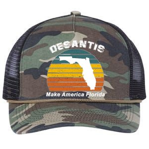 Make America Florida DeSantis 2024 Election Retro Rope Trucker Hat Cap