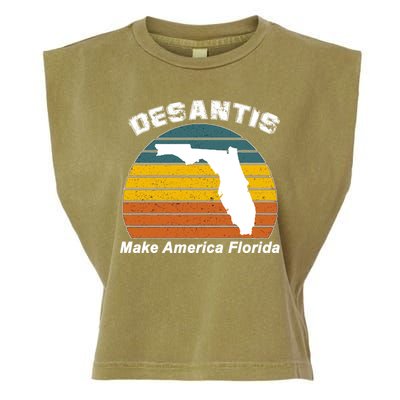 Make America Florida DeSantis 2024 Election Garment-Dyed Women's Muscle Tee