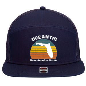 Make America Florida DeSantis 2024 Election 7 Panel Mesh Trucker Snapback Hat