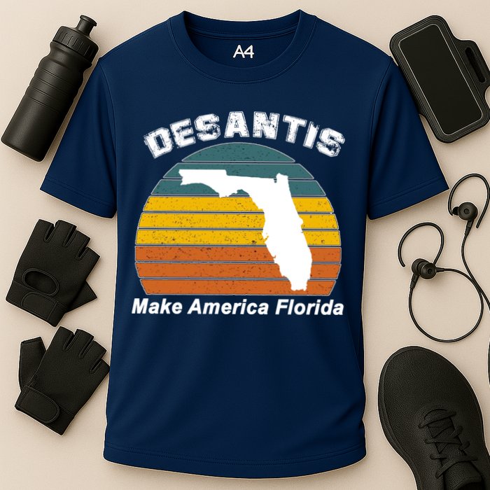 Make America Florida DeSantis 2024 Election Cooling Performance Crew T-Shirt