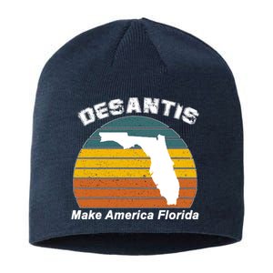 Make America Florida DeSantis 2024 Election Sustainable Beanie