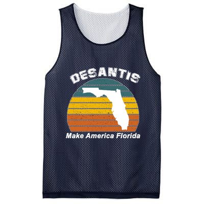 Make America Florida DeSantis 2024 Election Mesh Reversible Basketball Jersey Tank