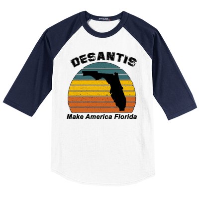 Make America Florida DeSantis 2024 Election Baseball Sleeve Shirt