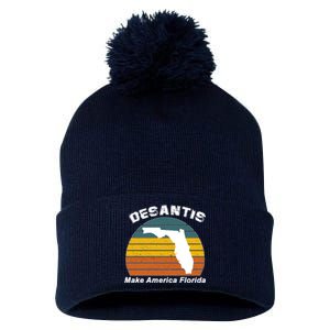 Make America Florida DeSantis 2024 Election Pom Pom 12in Knit Beanie