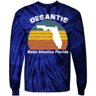 Make America Florida DeSantis 2024 Election Tie-Dye Long Sleeve Shirt