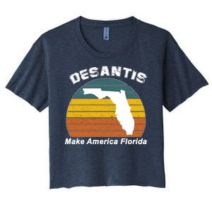 Make America Florida DeSantis 2024 Election Women's Crop Top Tee