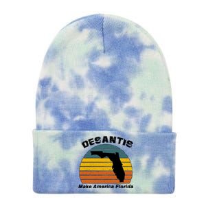 Make America Florida DeSantis 2024 Election Tie Dye 12in Knit Beanie