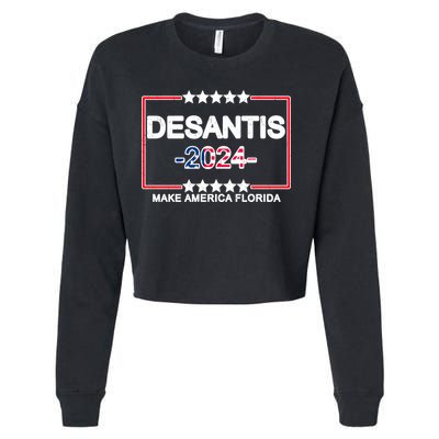 Make America Florida DeSantis 2024 Vintage Cropped Pullover Crew