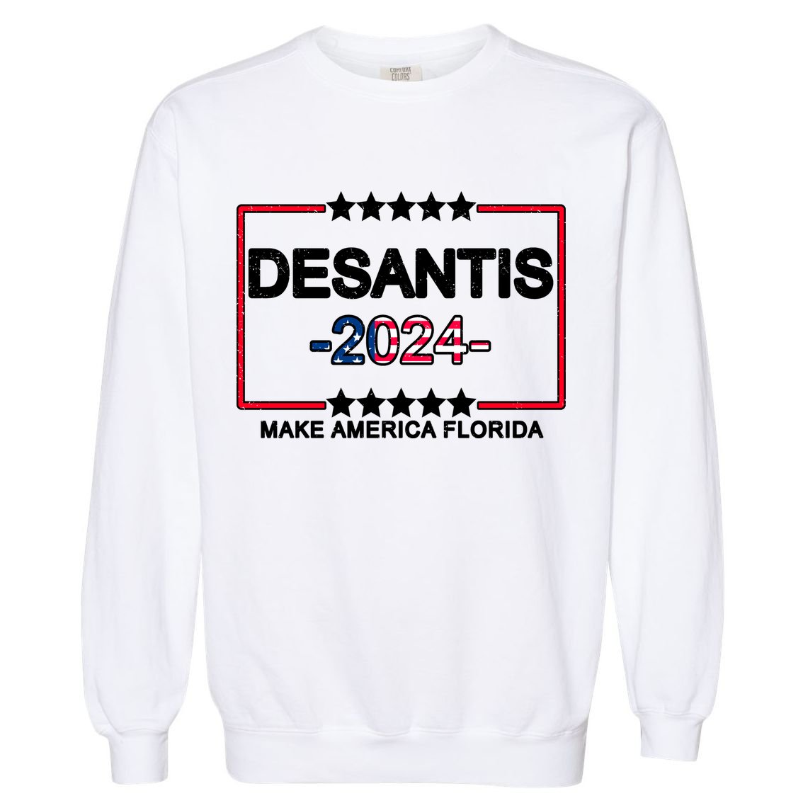 Make America Florida DeSantis 2024 Vintage Garment-Dyed Sweatshirt