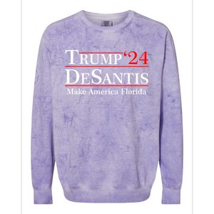 Make America Florida Trump DeSantis 2024 Colorblast Crewneck Sweatshirt