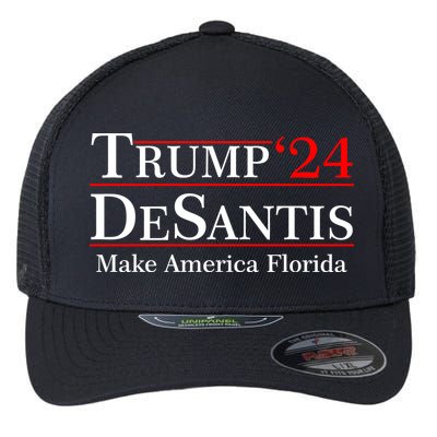Make America Florida Trump DeSantis 2024 Flexfit Unipanel Trucker Cap