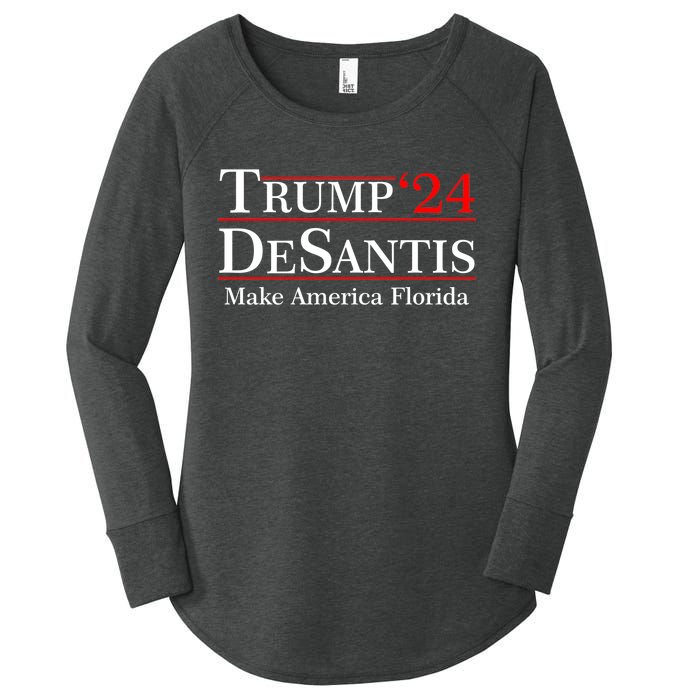 Make America Florida Trump DeSantis 2024 Women's Perfect Tri Tunic Long Sleeve Shirt