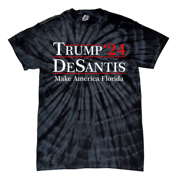 Make America Florida Trump DeSantis 2024 Tie-Dye T-Shirt