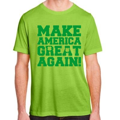 Make America Great Again! Donald Trump St. Patrick's Day Clover Shamrocks Adult ChromaSoft Performance T-Shirt