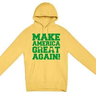 Make America Great Again! Donald Trump St. Patrick's Day Clover Shamrocks Premium Pullover Hoodie