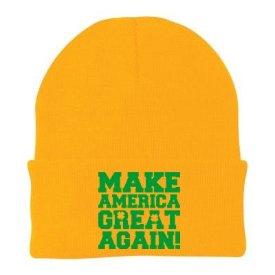 Make America Great Again! Donald Trump St. Patrick's Day Clover Shamrocks Knit Cap Winter Beanie