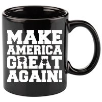 Make America Great Again! Donald Trump St. Patrick's Day Clover Shamrocks 11oz C Handle Ceramic Mug