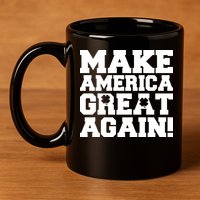 Make America Great Again! Donald Trump St. Patrick's Day Clover Shamrocks 11oz C Handle Ceramic Mug
