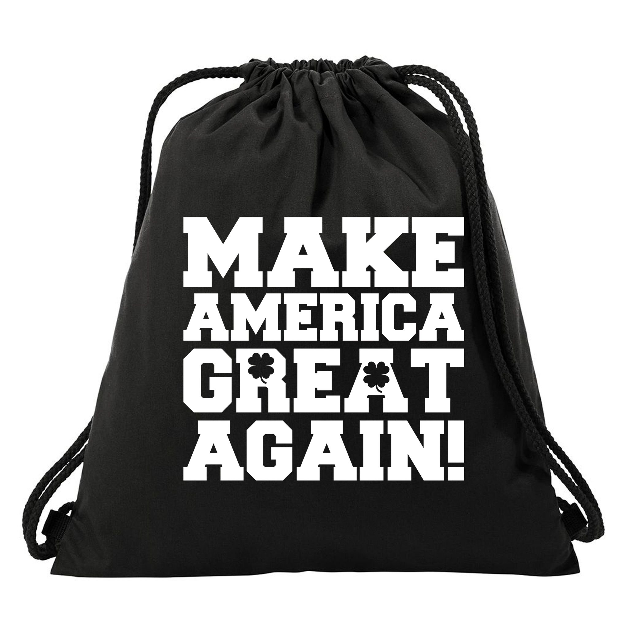 Make America Great Again! Donald Trump St. Patrick's Day Clover Shamrocks Drawstring Bag