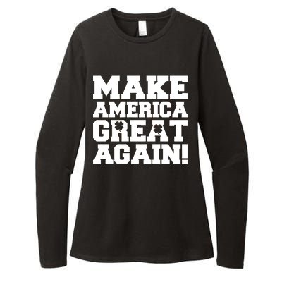 Make America Great Again! Donald Trump St. Patrick's Day Clover Shamrocks Womens CVC Long Sleeve Shirt