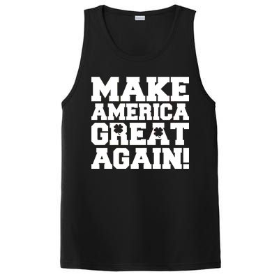 Make America Great Again! Donald Trump St. Patrick's Day Clover Shamrocks PosiCharge Competitor Tank