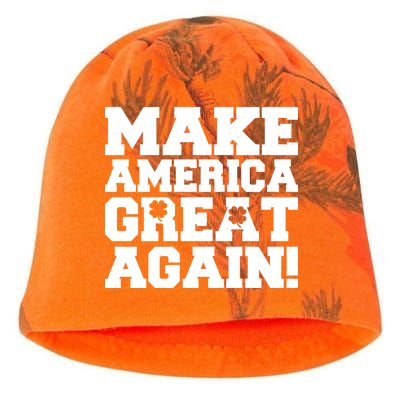 Make America Great Again! Donald Trump St. Patrick's Day Clover Shamrocks Kati - Camo Knit Beanie