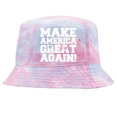 Make America Great Again! Donald Trump St. Patrick's Day Clover Shamrocks Tie-Dyed Bucket Hat