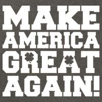 Make America Great Again! Donald Trump St. Patrick's Day Clover Shamrocks Cotton Canvas Backpack