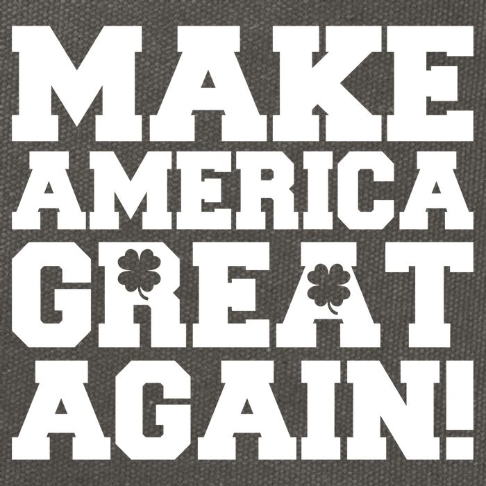 Make America Great Again! Donald Trump St. Patrick's Day Clover Shamrocks Cotton Canvas Backpack