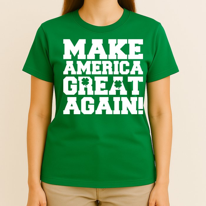 Make America Great Again! Donald Trump St. Patrick's Day Clover Shamrocks T-Shirt