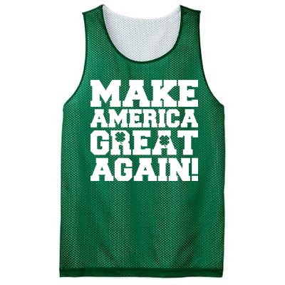 Make America Great Again! Donald Trump St. Patrick's Day Clover Shamrocks Mesh Reversible Basketball Jersey Tank