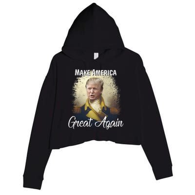 Make America Great Again Historic Trump Crop Fleece Hoodie