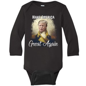 Make America Great Again Historic Trump Baby Long Sleeve Bodysuit