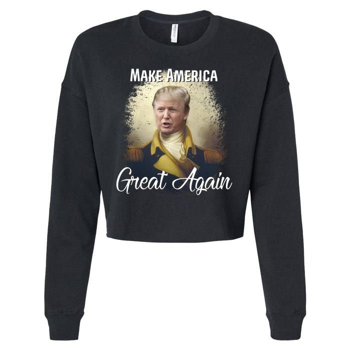 Make America Great Again Historic Trump Cropped Pullover Crew